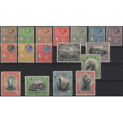 Malte timbres poste N°154-170 série neuf** / *.