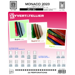 Jeux SC timbres de Monaco 2023 avec pochettes de protection.