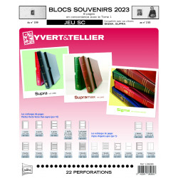 Jeux SC France blocs souvenirs 2023 avec pochettes de protection.