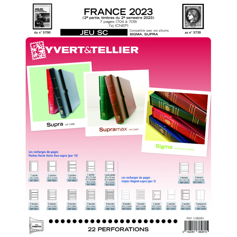 Jeux SC France 2023 deuxième semestre avec pochettes.