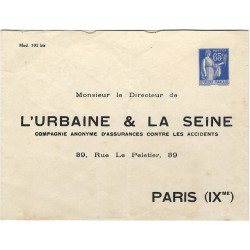 Enveloppe TSC 65c Paix "L'Urbaine et la Seine".
