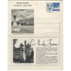 Carte-Lettre commémorative Armoiries de l'ile de France 1938.