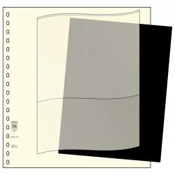 Feuilles intercalaires noires 296 x 231 mm pour le système Lindner-T.