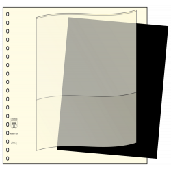 Feuilles intercalaires noires Lindner-T pour descriptif.