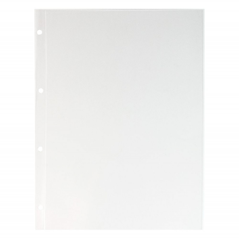 Gaines de protection à 4 trous pour feuilles neutres Lindner format A4.