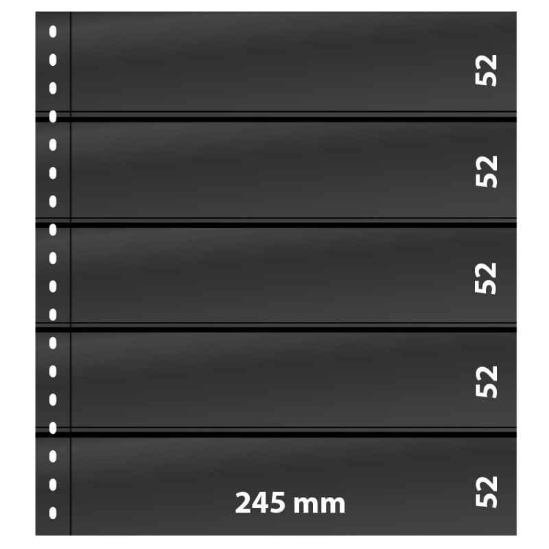 Feuilles de classement Omnia Lindner à 5 bandes pour timbres-poste.