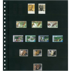Feuilles de classement Omnia Lindner à 5 bandes pour timbres-poste.