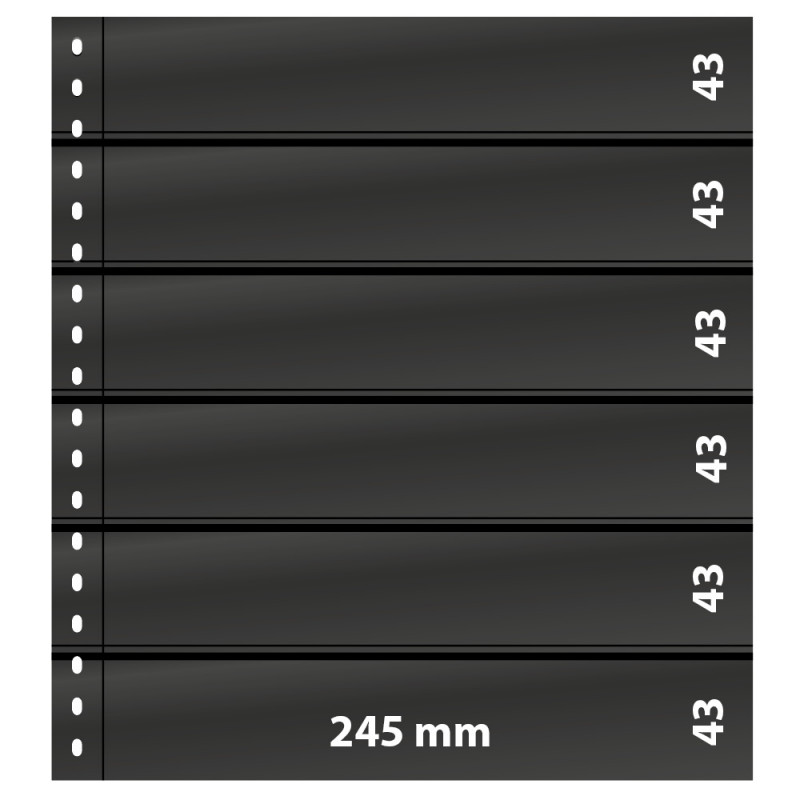 Feuilles de classement Omnia Lindner à 6 bandes pour timbres-poste.