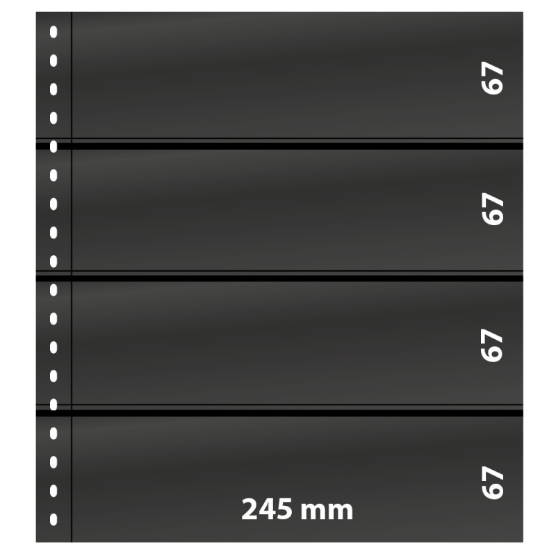 Feuilles de classement Omnia Lindner à 4 bandes pour timbres-poste.