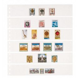 Feuilles de classement Omnia Lindner à 6 bandes pour timbres-poste.