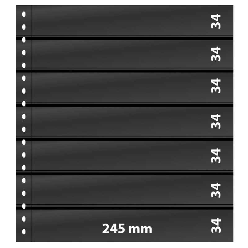 Feuilles de classement Omnia Lindner à 7 bandes pour timbres-poste.