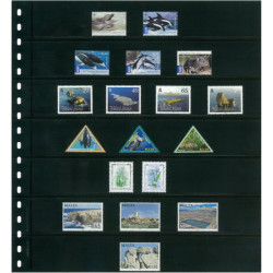 Feuilles de classement Omnia Lindner à 7 bandes pour timbres-poste.