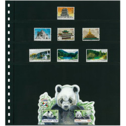 Feuilles de classement Omnia Lindner à 4 bandes pour timbres, blocs, enveloppes.