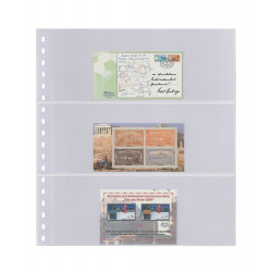Feuilles transparentes Lindner pour carnets de timbres. (823)