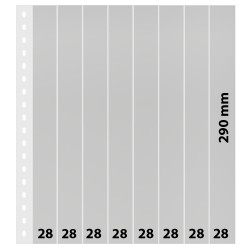 Feuilles transparentes Lindner pour roulettes de timbres. (848)