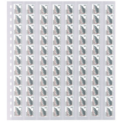 Feuilles transparentes Lindner pour roulettes de timbres. (848)