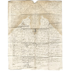 Lettre avec texte de Paris avec marque postale manuscrite de 1641. R