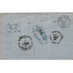 Lot de 6 lettres avec marques postales des Gares 1866-1873. R