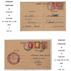 Etude de carte postale locale Oberthur Semeuse lignée 1f20 brun. R