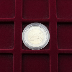 Valisette numismatique pour 144 pièces de 2 euros.