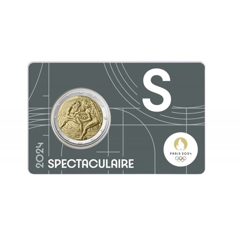 2 euros coincard BU France JO Paris 2024 - Spectaculaire.