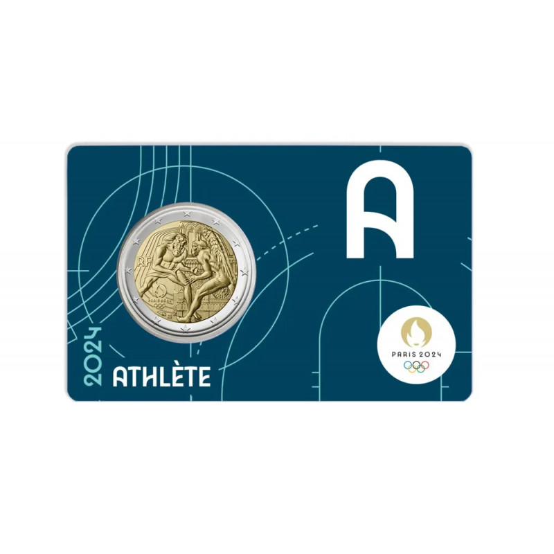 2 euros coincard BU France JO Paris 2024 - Athlète.