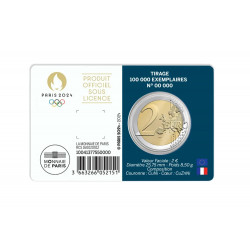 2 euros coincard BU France JO Paris 2024 - Athlète.