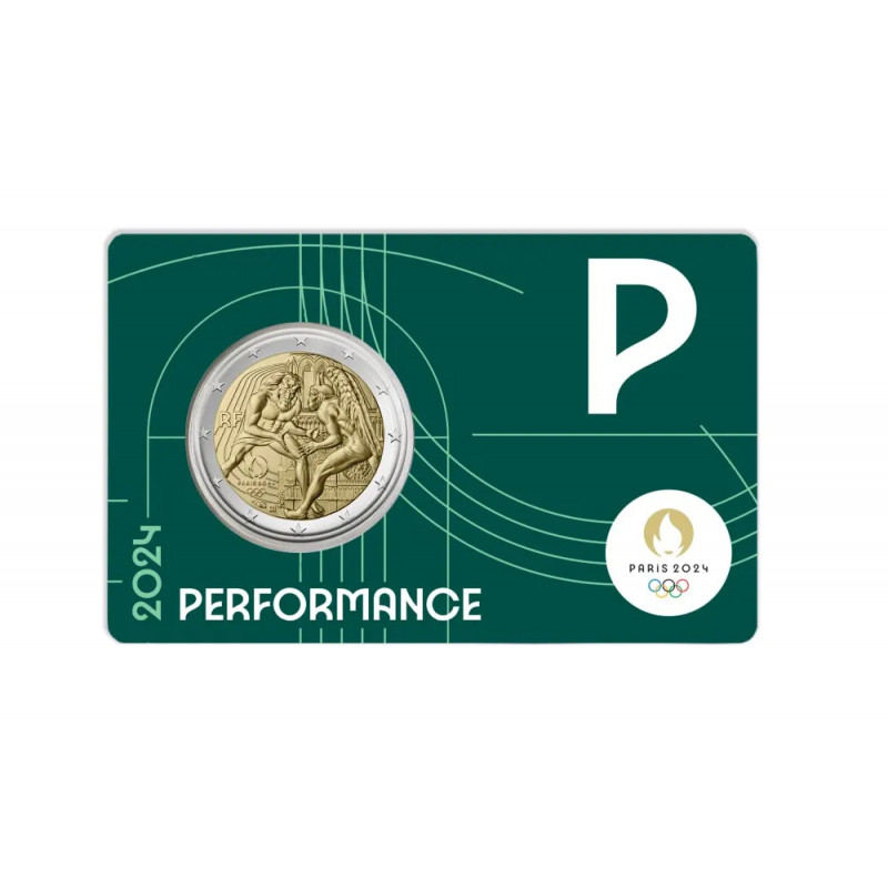 2 euros coincard BU France JO Paris 2024 - Performance.