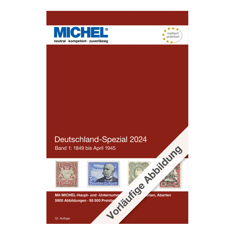 Catalogue Michel timbres d'Allemagne spécialisé 1849 à 1945, Tome 1 édition 2024.