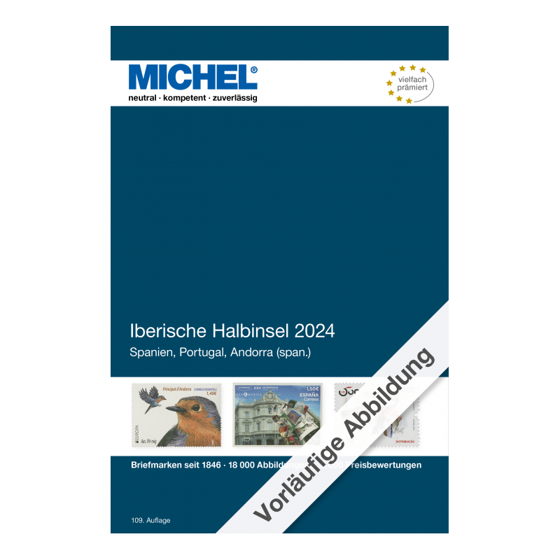 Catalogue de cotation Michel timbres de péninsule Ibérique édition 2024.