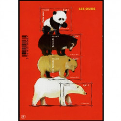 Feuillet de 4 timbres Les ours N°F4844 neuf**.