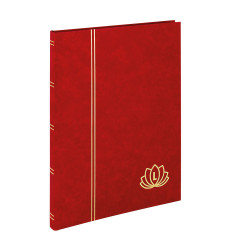 Classeur Lindner Lotus pour timbres 16 pages noires.