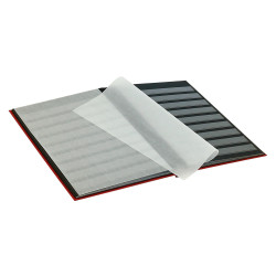 Classeur Lindner Lotus pour timbres 16 pages noires.