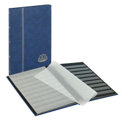 Classeur Lindner Lotus pour timbres 16 pages noires.