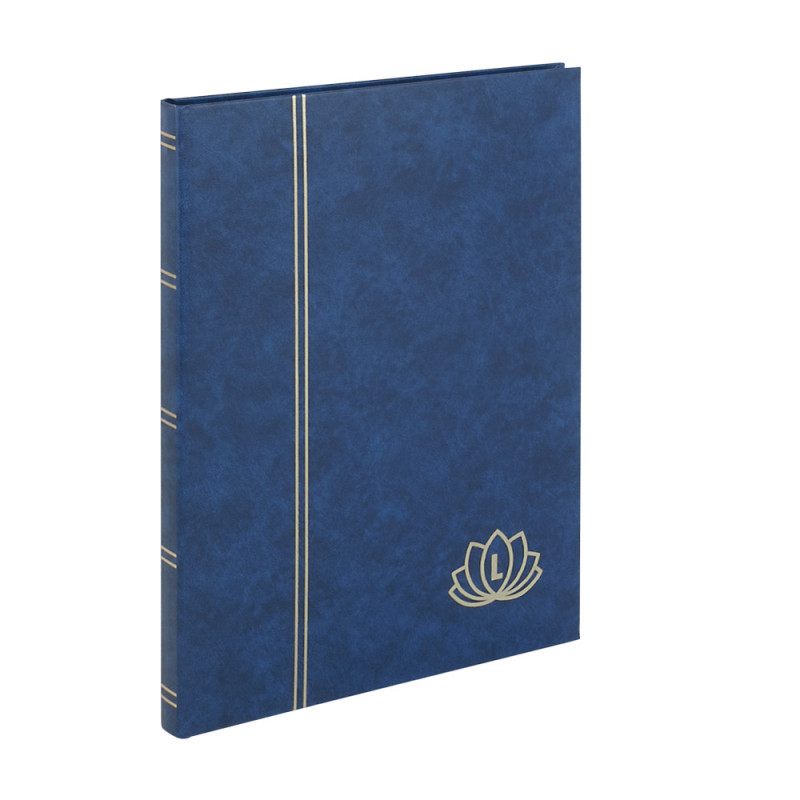 Classeur Timbres LINDNER Standard - 32 Pages Noires à Bandes Cristal - Format 230x305x25 Mm - Couverture Rouge Simili Cuir