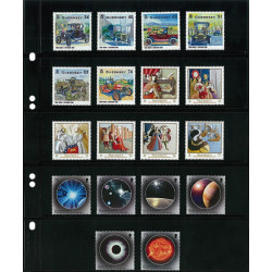 Feuilles Multi Collect Lindner noires à 5 bandes pour timbres-poste.