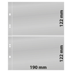 Feuilles Multi Collect Lindner transparentes à 2 bandes pour blocs-feuillets.