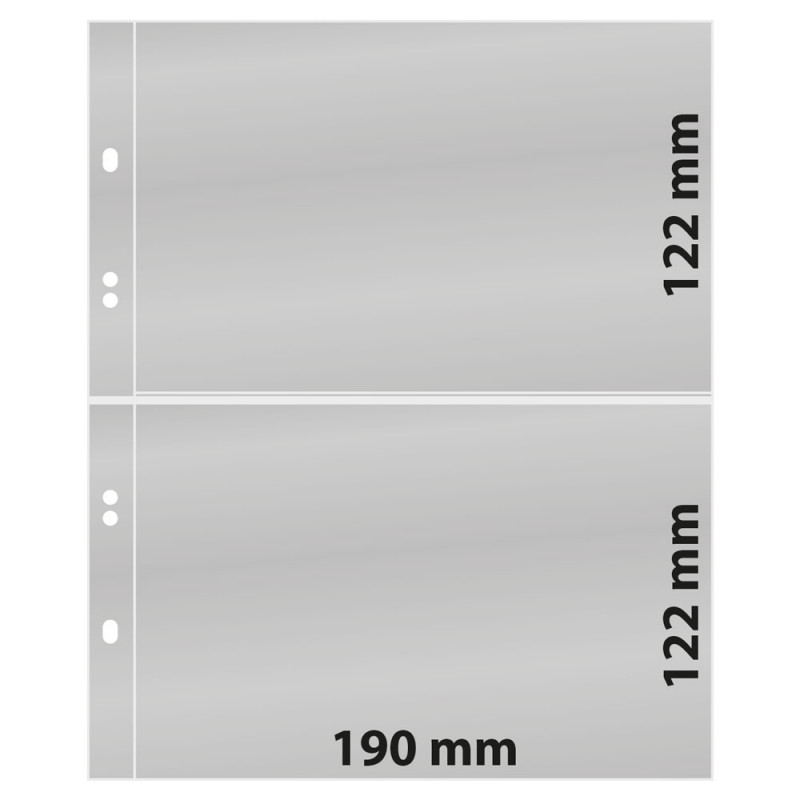 Feuilles Multi Collect Lindner transparentes à 2 bandes pour blocs-feuillets.