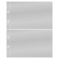 Feuilles Multi Collect Lindner transparentes à 2 bandes pour blocs-feuillets.