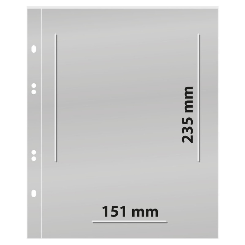Feuilles Multi Collect Lindner transparentes à 1 poche pour mini feuilles.