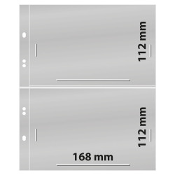 Feuilles Multi Collect Lindner transparentes à 2 poches pour enveloppes, blocs.