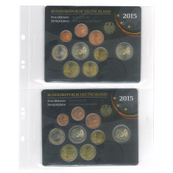 Feuilles numismatiques Multi-Collect à 2 poches pour séries Euro Allemagne.