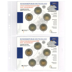 Feuilles numismatiques Multi-Collect à 2 poches pour séries Euro Allemagne.