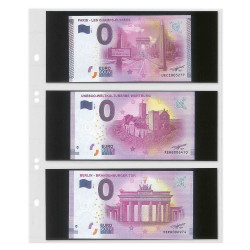 Feuilles Multi Collect Lindner à 3 poches pour billets de banque.