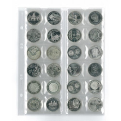 Feuilles numismatiques Multi-Collect pour 24 monnaies jusqu'à 34 mm.