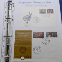 Collection enveloppes premier jour d'Europa 1957-1991 complet en 9 albums.