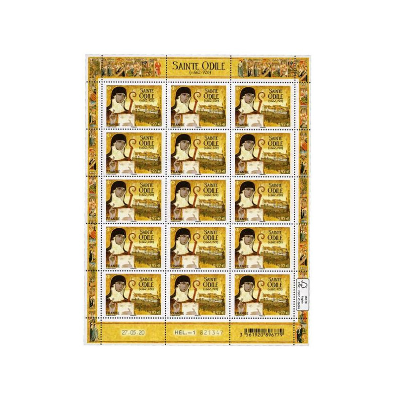 Timbre Saint Odile en feuillet de France N°F4 neuf**.