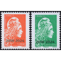 Timbres Marianne l'engagée surchargés N°5759-5760 neufs**.