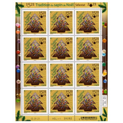 Timbre Sapin de Noël de Sélestat en feuillet de France N°F45 neuf**.