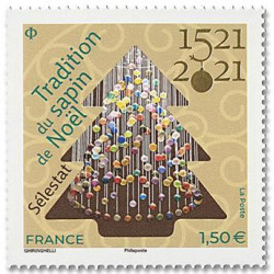 Timbre Sapin de Noël de Sélestat en feuillet de France N°F45 neuf**.